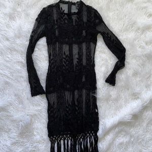 Lace Fringe Dress SMALL